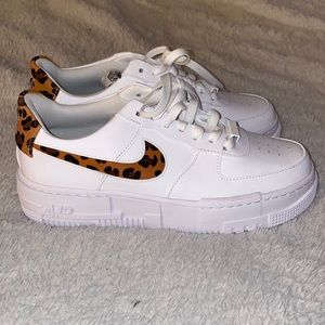 BRAND NEW Cheetah/leopard print Nike Air Force 1’s
